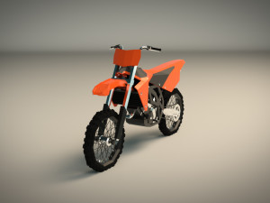 low poly dirt bike 01 Modèle 3D