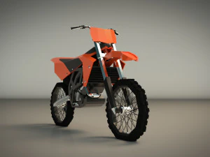low poly dirt bike 01 3D Model