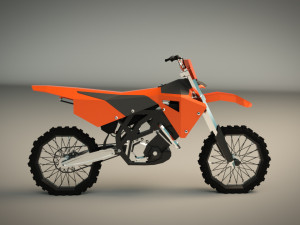 low poly dirt bike 01 Modèle 3D