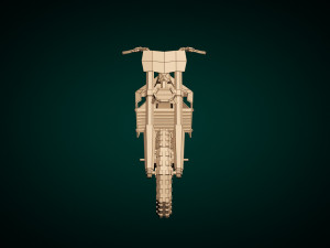low poly dirt bike 01 Modèle 3D