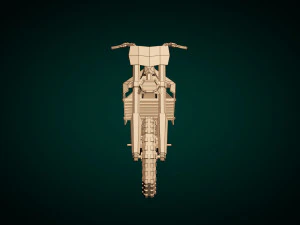low poly dirt bike 01 3D Model