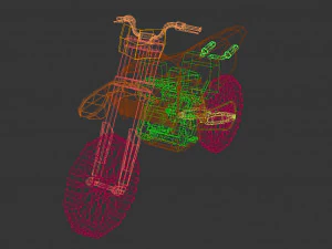 low poly dirt bike 01 3D Model