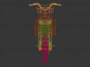 low poly dirt bike 01 3D Model