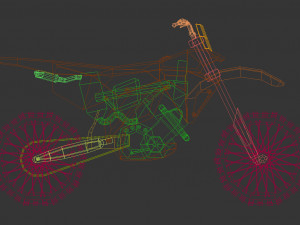 low poly dirt bike 01 Modèle 3D