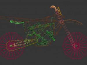 low poly dirt bike 01 3D Model