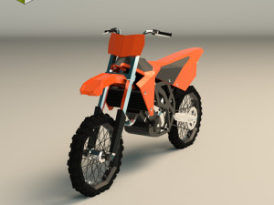 low poly dirt bike 01 Model 3D