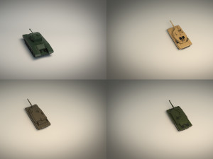 low poly tank pack 01 Modelo 3D