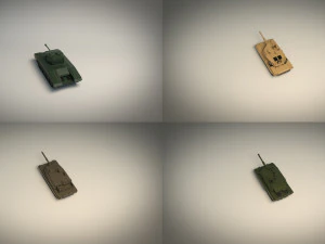 low poly tank pack 01 3D Model