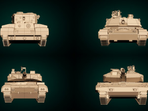 low poly tank pack 01 Modelo 3D