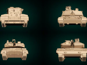 low poly tank pack 01 3D Model
