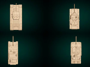 low poly tank pack 01 3D Model