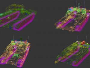 low poly tank pack 01 Modelo 3D