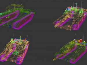 low poly tank pack 01 3D Model