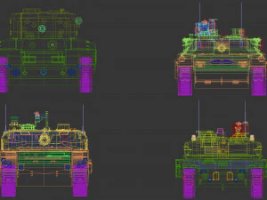 low poly tank pack 01 3D Model