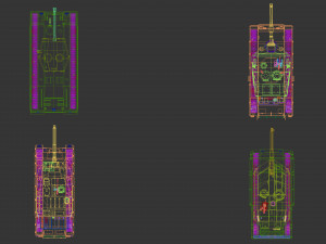 low poly tank pack 01 Modelo 3D