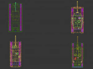 low poly tank pack 01 3D Model