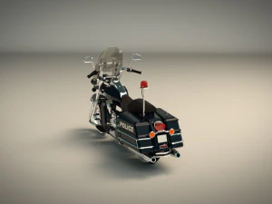 Motocicletta della polizia low poly 01 Modello 3D
