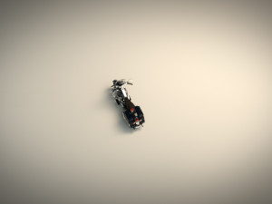 low poly police motorcycle 01 Modelo 3D