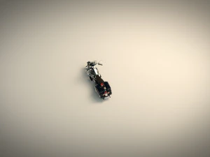 Motocicletta della polizia low poly 01 Modello 3D