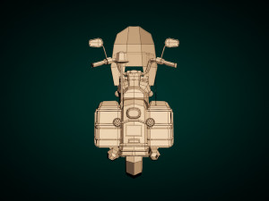 low poly police motorcycle 01 Modelo 3D