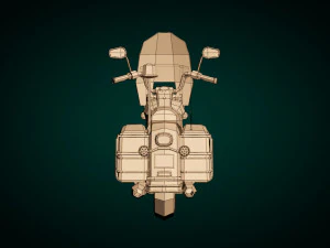 Motocicletta della polizia low poly 01 Modello 3D