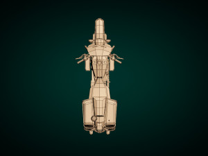 low poly police motorcycle 01 Modelo 3D