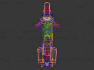 Motocicletta della polizia low poly 01 Modello 3D