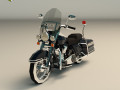 low poly police motorcycle 01 Modello 3D