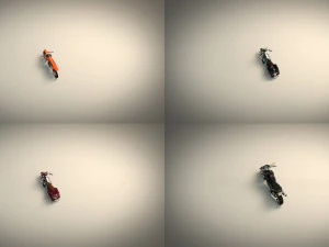 pacchetto moto low poly 02 Modello 3D