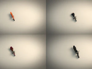 pacchetto moto low poly 02 Modello 3D