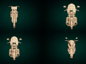 pacchetto moto low poly 02 Modello 3D