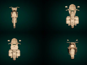 pacchetto moto low poly 02 Modello 3D