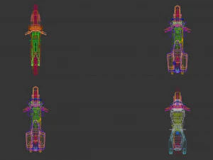 pacchetto moto low poly 02 Modello 3D