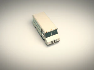 low poly police van 03 3D Model
