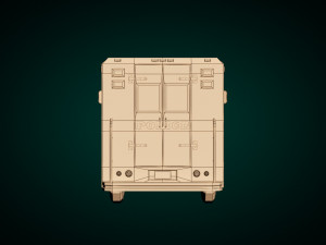 low poly police van 03 3D Модель