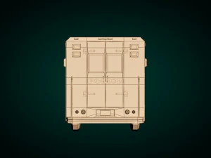 low poly police van 03 3D Model