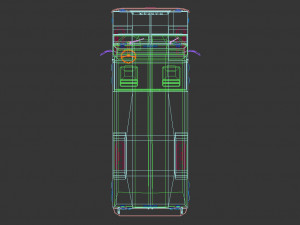 low poly police van 03 3D Модель