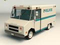 low poly police van 03 3D Model