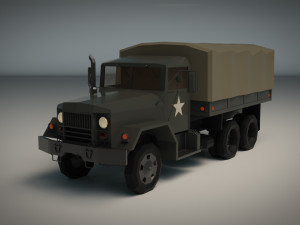 low poly military truck 02 3D Модель