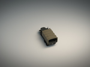 low poly military truck 02 3D Модель