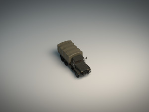 low poly military truck 02 3D Модель