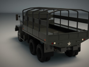 low poly military truck 02 3D Модель