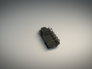low poly military truck 02 3D Модель