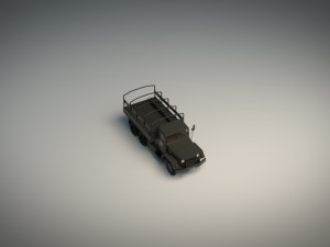 low poly military truck 02 3D Модель