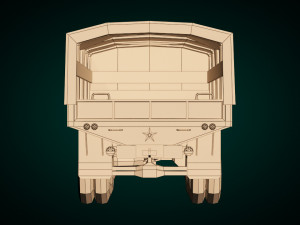 low poly military truck 02 3D Модель