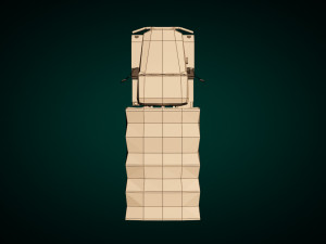 low poly military truck 02 3D Модель