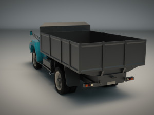 low poly vintage truck 02 3D 模型