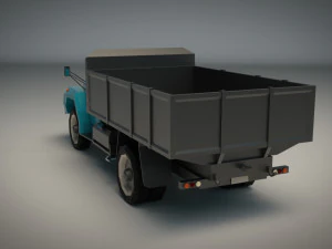 camion vintage low poly 02 Modello 3D
