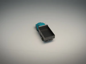 camion vintage low poly 02 Modello 3D