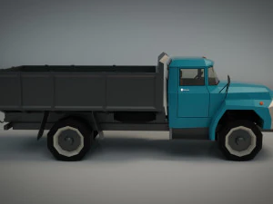 camion vintage low poly 02 Modello 3D